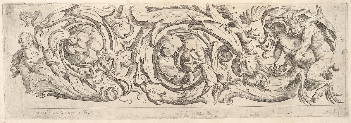 Disegni Varij di Polifilo Zancarli (Friezes), Polifilo Giancarli (active in Venice ca. 1600–1625), etching 