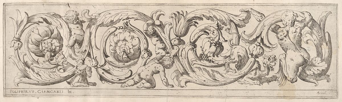 Disegni Varij di Polifilo Zancarli (Friezes), Polifilo Giancarli (active in Venice ca. 1600–1625), etching 