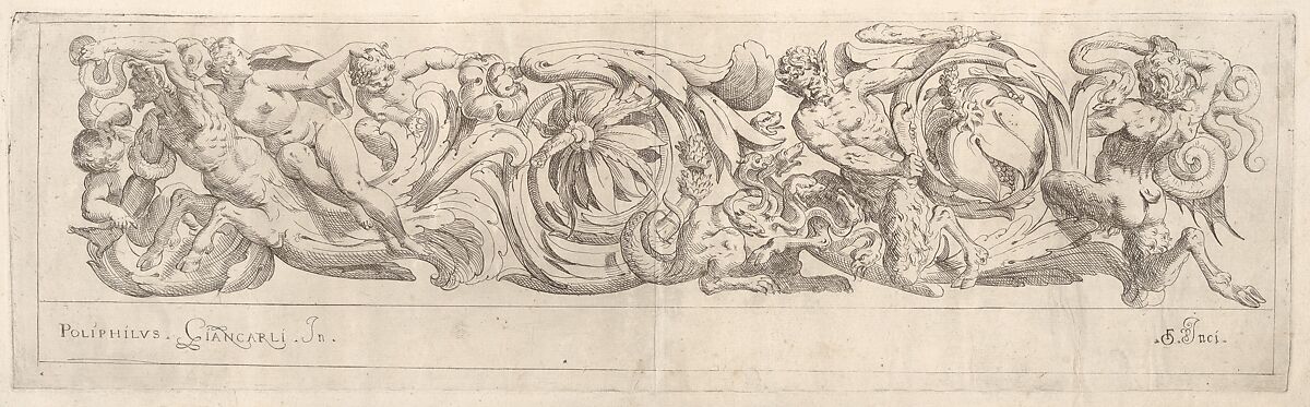 Disegni Varij di Polifilo Zancarli (Friezes), Polifilo Giancarli (active in Venice ca. 1600–1625), etching 