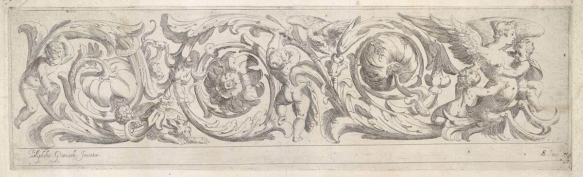 Disegni Varij di Polifilo Zancarli (Friezes), Polifilo Giancarli (active in Venice ca. 1600–1625), etching 