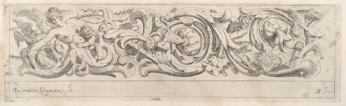 Disegni Varij di Polifilo Zancarli (Friezes), Polifilo Giancarli (active in Venice ca. 1600–1625), etching 