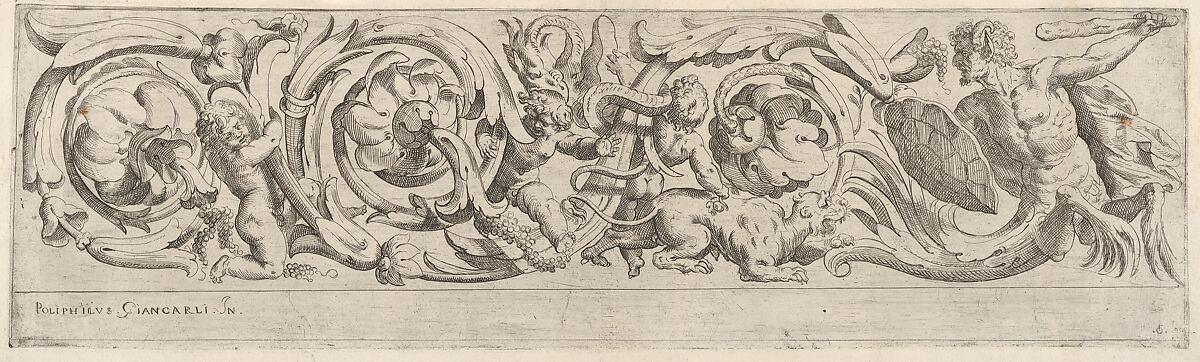 Disegni Varij di Polifilo Zancarli (Friezes), Polifilo Giancarli (active in Venice ca. 1600–1625), etching 