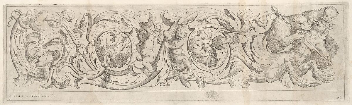 Disegni Varij di Polifilo Zancarli (Friezes), Polifilo Giancarli (active in Venice ca. 1600–1625), etching 