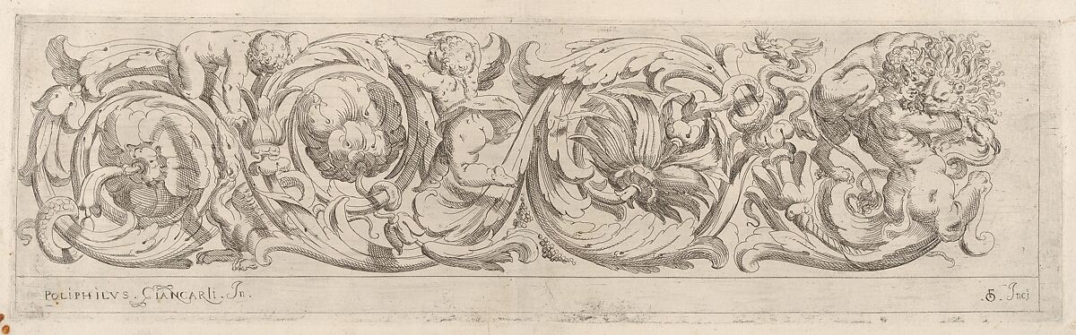 Disegni Varij di Polifilo Zancarli (Friezes), Polifilo Giancarli (active in Venice ca. 1600–1625), etching 