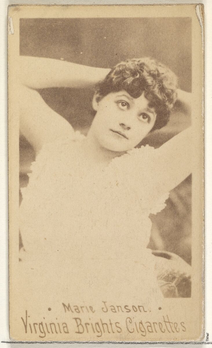 Marie Janson, from the Actors and Actresses series (N45, Type 1) for Virginia Brights Cigarettes, Issued by Allen &amp; Ginter (American, Richmond, Virginia), Albumen photograph 