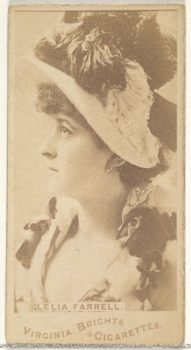 Leila Farrell, from the Actors and Actresses series (N45, Type 1) for Virginia Brights Cigarettes, Issued by Allen &amp; Ginter (American, Richmond, Virginia), Albumen photograph 