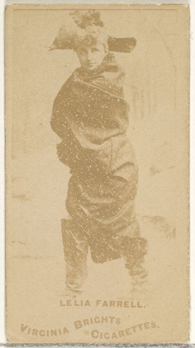 Leila Farrell, from the Actors and Actresses series (N45, Type 1) for Virginia Brights Cigarettes, Issued by Allen &amp; Ginter (American, Richmond, Virginia), Albumen photograph 