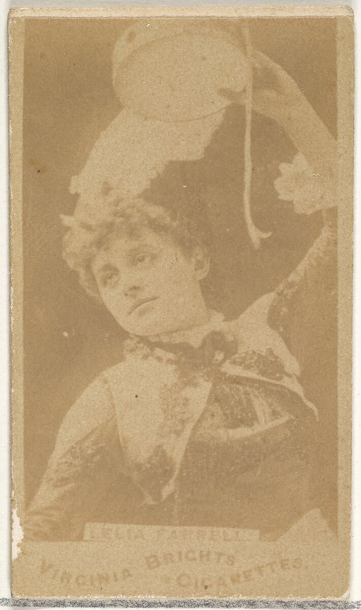 Leila Farrell, from the Actors and Actresses series (N45, Type 1) for Virginia Brights Cigarettes, Issued by Allen &amp; Ginter (American, Richmond, Virginia), Albumen photograph 