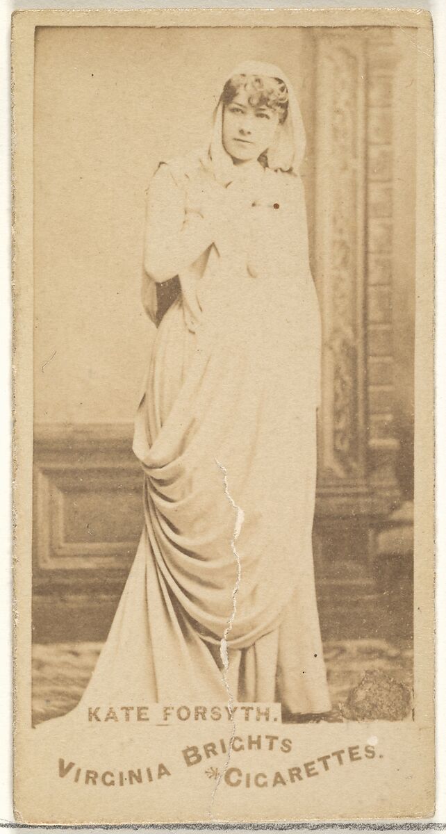 Kate Forsyth, from the Actors and Actresses series (N45, Type 1) for Virginia Brights Cigarettes, Issued by Allen &amp; Ginter (American, Richmond, Virginia), Albumen photograph 