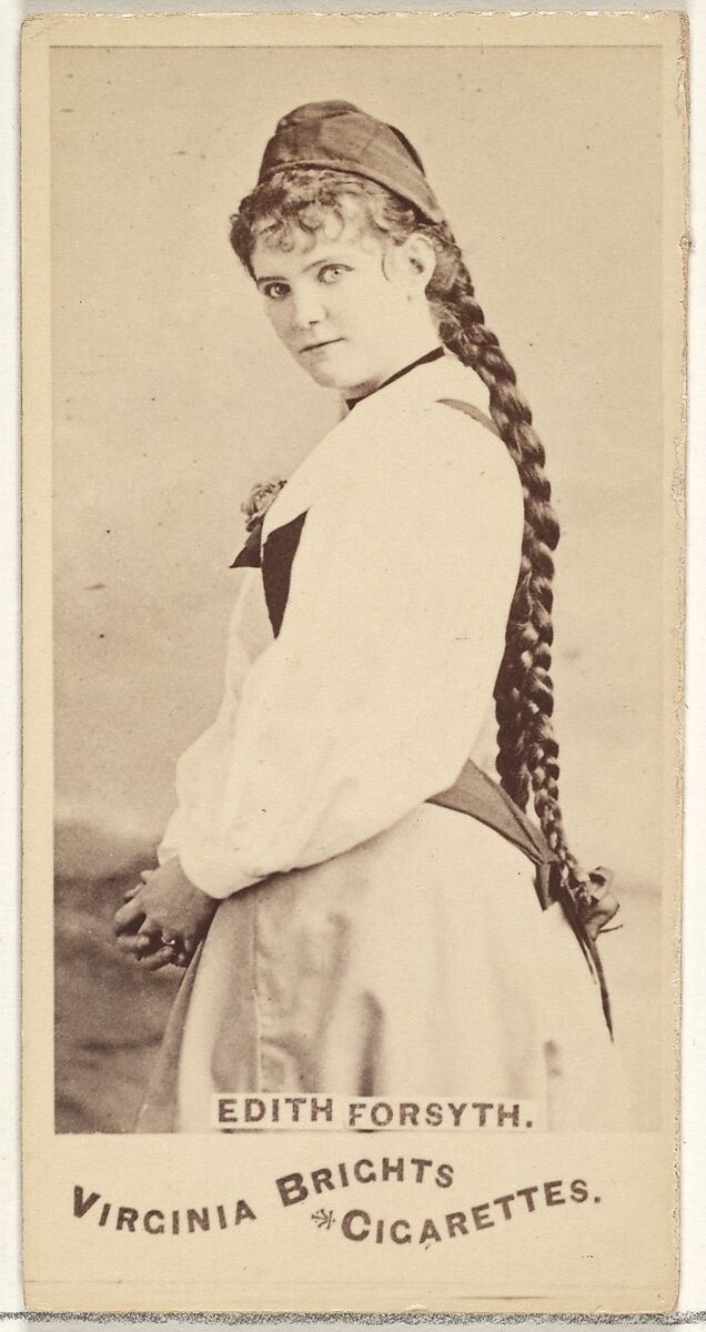 Edith Forsyth, from the Actors and Actresses series (N45, Type 1) for Virginia Brights Cigarettes, Issued by Allen &amp; Ginter (American, Richmond, Virginia), Albumen photograph 