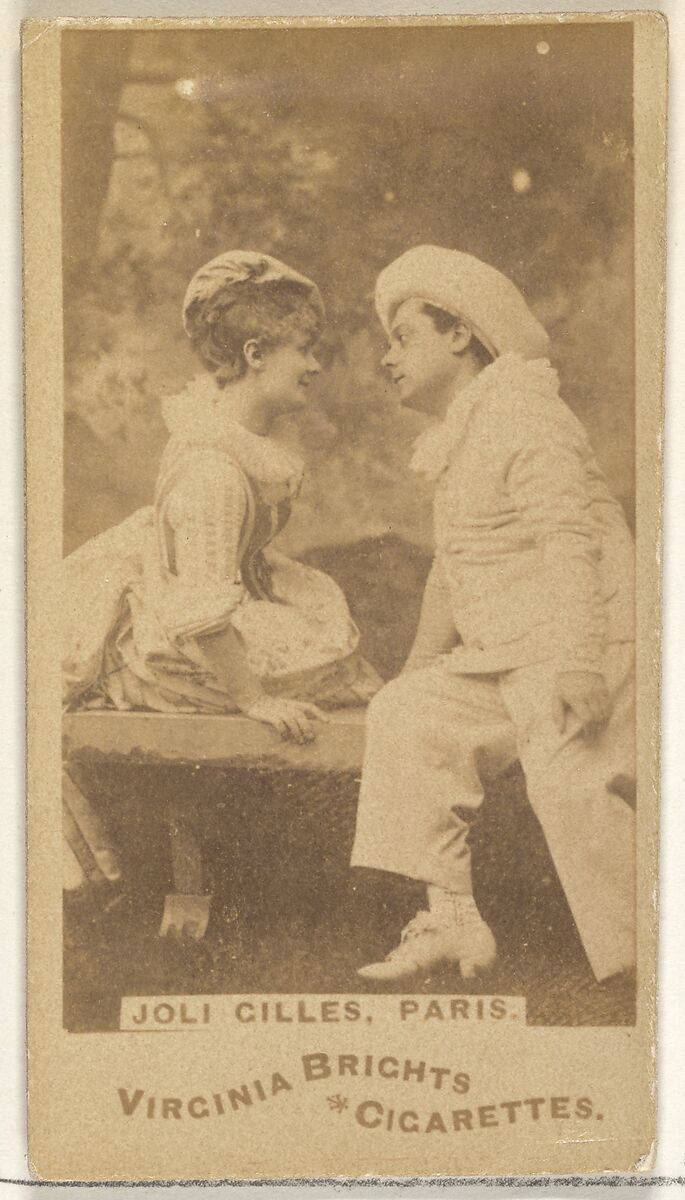 Joli Gilles, Paris, from the Actors and Actresses series (N45, Type 1) for Virginia Brights Cigarettes, Issued by Allen &amp; Ginter (American, Richmond, Virginia), Albumen photograph 