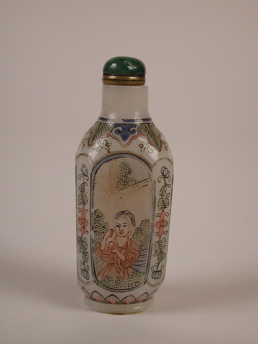 Snuff Bottle, Enameled glass, China 