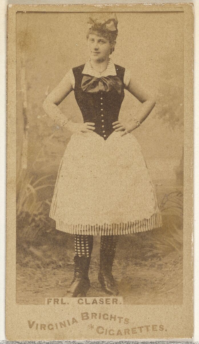 Fräulein Glaser, from the Actors and Actresses series (N45, Type 1) for Virginia Brights Cigarettes, Issued by Allen &amp; Ginter (American, Richmond, Virginia), Albumen photograph 