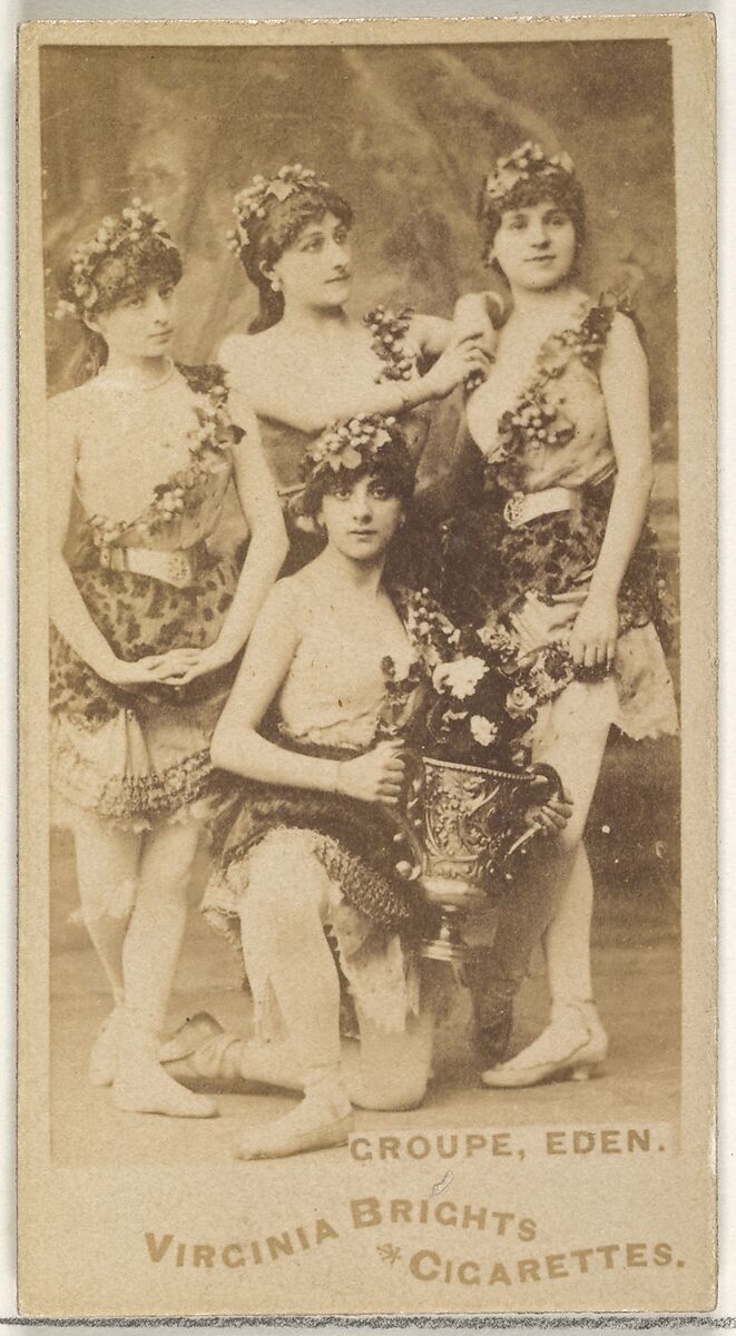 Groupe, Eden, from the Actors and Actresses series (N45, Type 1) for Virginia Brights Cigarettes, Issued by Allen &amp; Ginter (American, Richmond, Virginia), Albumen photograph 
