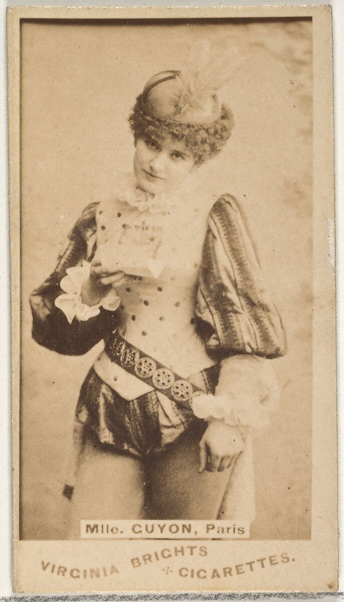 Mlle. Guyon, Paris, from the Actors and Actresses series (N45, Type 1) for Virginia Brights Cigarettes, Issued by Allen &amp; Ginter (American, Richmond, Virginia), Albumen photograph 