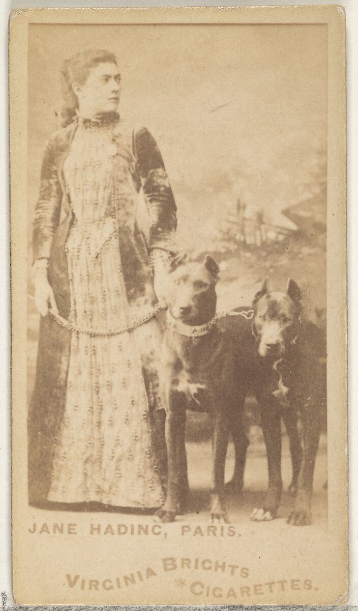 Jane Hading, Paris, from the Actors and Actresses series (N45, Type 1) for Virginia Brights Cigarettes, Issued by Allen &amp; Ginter (American, Richmond, Virginia), Albumen photograph 