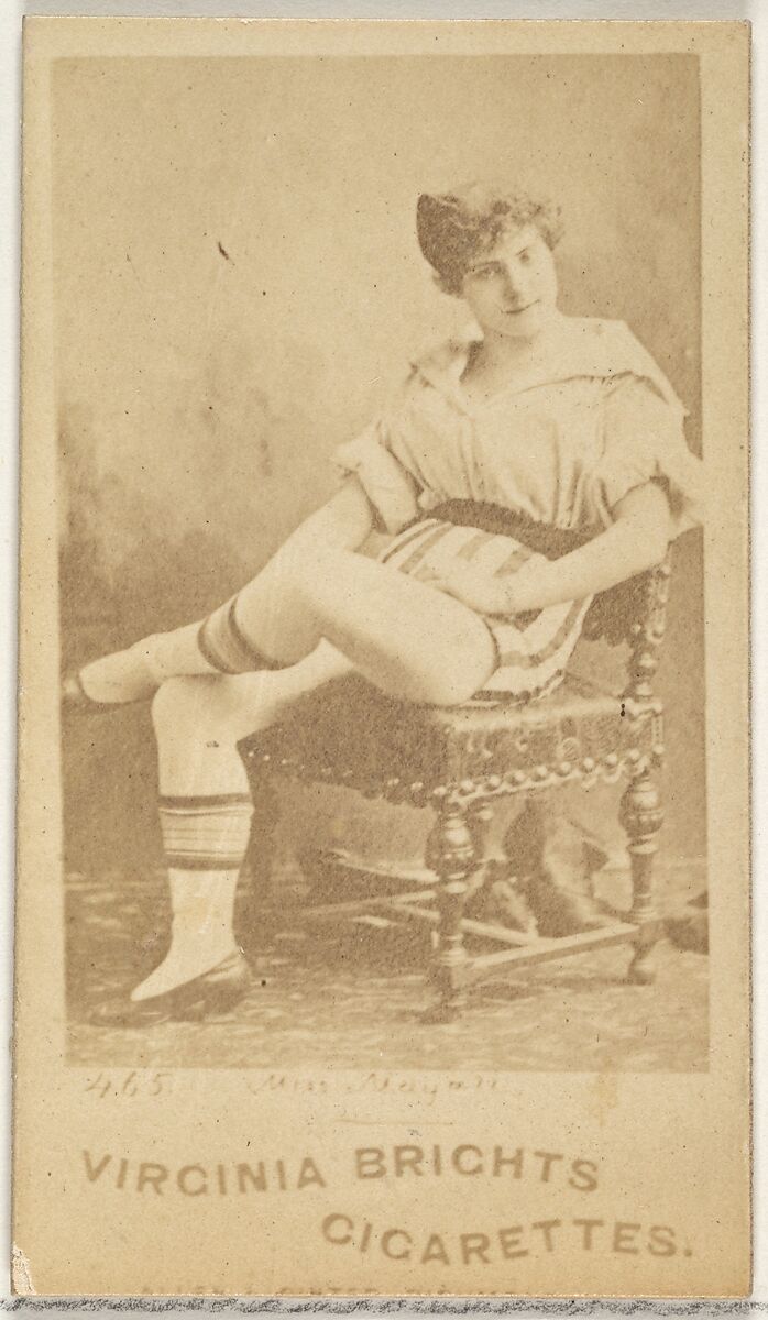 Card 465, Miss Mayall, from the Actors and Actresses series (N45, Type 1) for Virginia Brights Cigarettes, Issued by Allen &amp; Ginter (American, Richmond, Virginia), Albumen photograph 