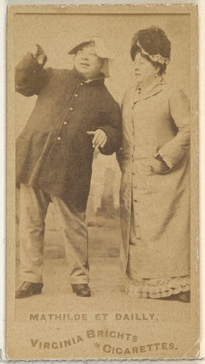 Mathilde et Dailly, from the Actors and Actresses series (N45, Type 1) for Virginia Brights Cigarettes, Issued by Allen &amp; Ginter (American, Richmond, Virginia), Albumen photograph 