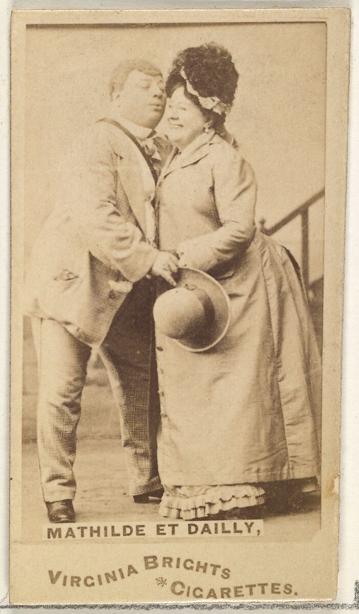 Mathilde et Dailly, from the Actors and Actresses series (N45, Type 1) for Virginia Brights Cigarettes, Issued by Allen &amp; Ginter (American, Richmond, Virginia), Albumen photograph 