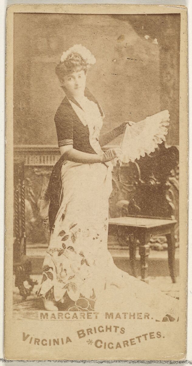 Margaret Mather, from the Actors and Actresses series (N45, Type 1) for Virginia Brights Cigarettes, Issued by Allen &amp; Ginter (American, Richmond, Virginia), Albumen photograph 
