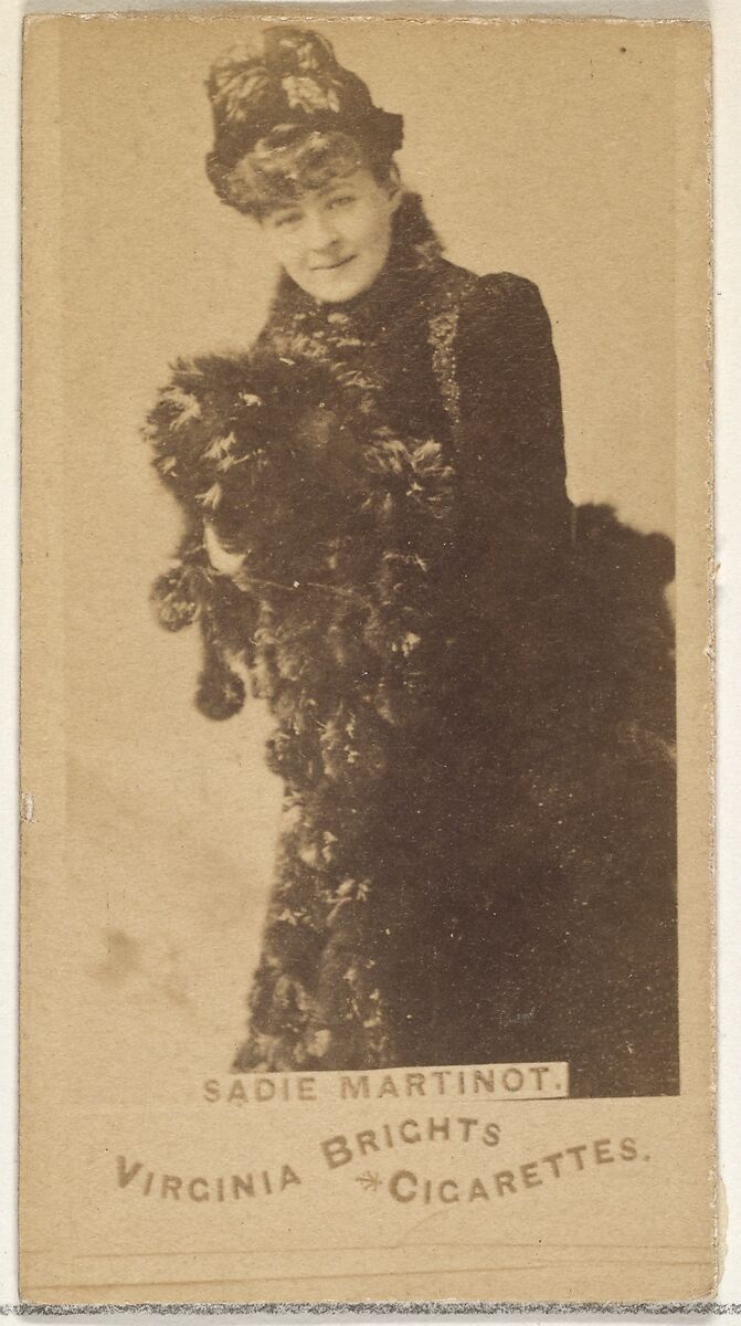 Sadie Martinot, from the Actors and Actresses series (N45, Type 1) for Virginia Brights Cigarettes, Issued by Allen &amp; Ginter (American, Richmond, Virginia), Albumen photograph 