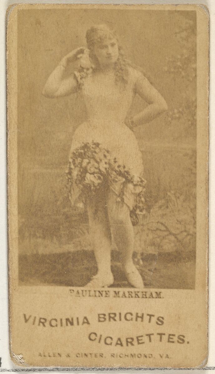Pauline Markham, from the Actors and Actresses series (N45, Type 1) for Virginia Brights Cigarettes, Issued by Allen &amp; Ginter (American, Richmond, Virginia), Albumen photograph 