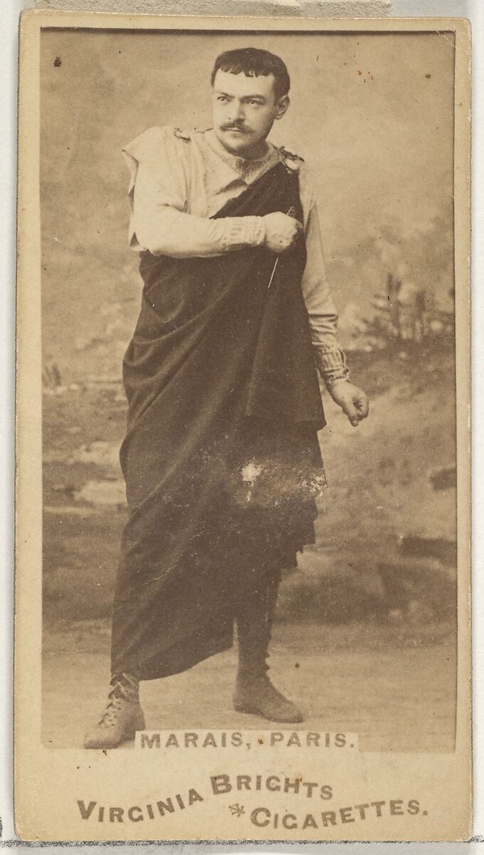 Marais, Paris, from the Actors and Actresses series (N45, Type 1) for Virginia Brights Cigarettes, Issued by Allen &amp; Ginter (American, Richmond, Virginia), Albumen photograph 