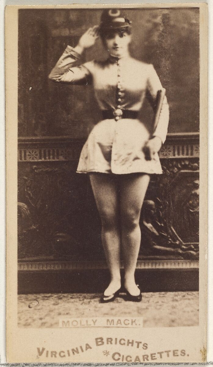 Molly Mack, from the Actors and Actresses series (N45, Type 1) for Virginia Brights Cigarettes, Issued by Allen &amp; Ginter (American, Richmond, Virginia), Albumen photograph 