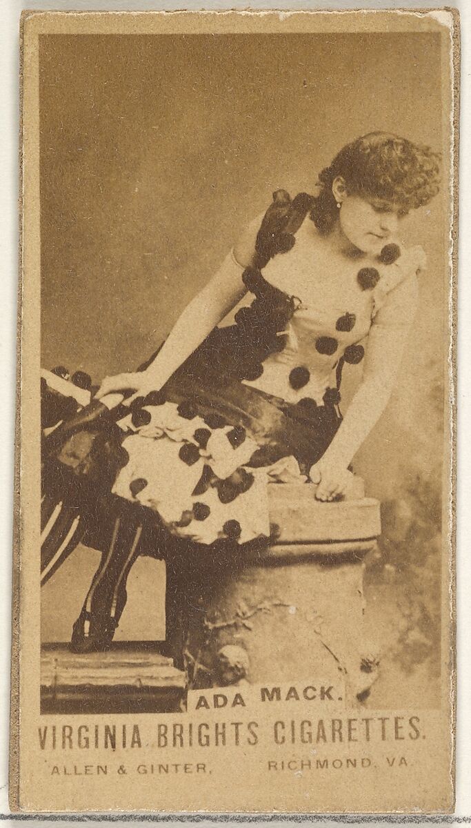 Ada Mack, from the Actors and Actresses series (N45, Type 1) for Virginia Brights Cigarettes, Issued by Allen &amp; Ginter (American, Richmond, Virginia), Albumen photograph 