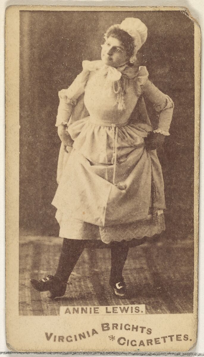 Annie Lewis, from the Actors and Actresses series (N45, Type 1) for Virginia Brights Cigarettes, Issued by Allen &amp; Ginter (American, Richmond, Virginia), Albumen photograph 
