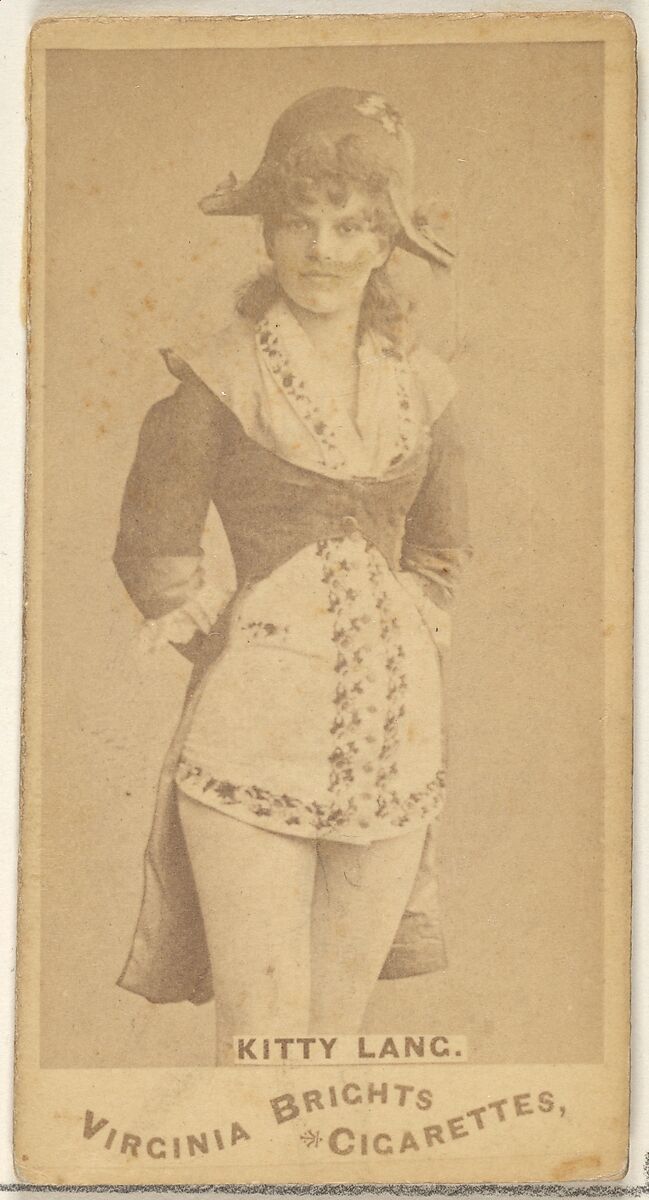 Kitty Lang, from the Actors and Actresses series (N45, Type 1) for Virginia Brights Cigarettes, Issued by Allen &amp; Ginter (American, Richmond, Virginia), Albumen photograph 