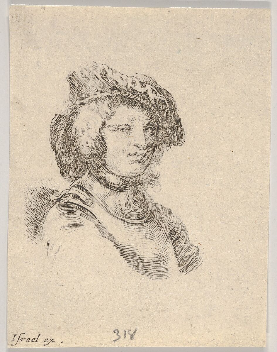 Plate 11: bust of a man wearing a cap and looking towards the right, from 'Various heads and figures' (Diverses têtes et figures), Stefano della Bella (Italian, Florence 1610–1664 Florence), Etching 