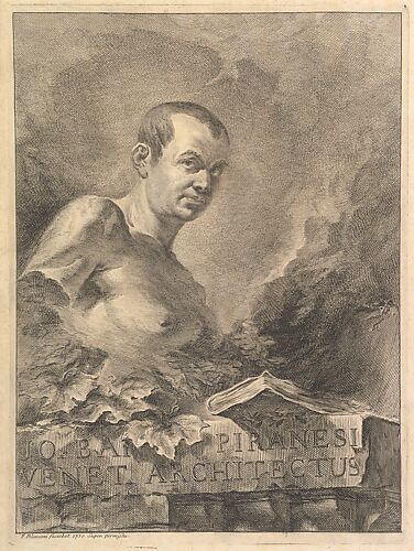 Portrait of G.B. Piranesi in imitation of an antique bust, from 