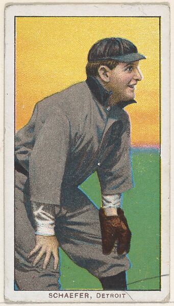 Schaefer, Detroit, American League, from the White Border series (T206) for the American Tobacco Company, Issued by American Tobacco Company, Commercial lithograph
