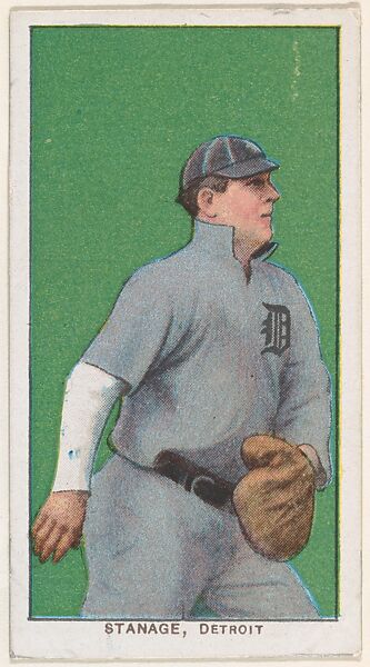 Stanage, Detroit, American League, from the White Border series (T206) for the American Tobacco Company, Issued by American Tobacco Company, Commercial lithograph