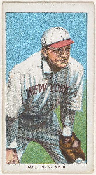 Ball, New York, American League, from the White Border series (T206) for the American Tobacco Company, Issued by American Tobacco Company, Commercial lithograph