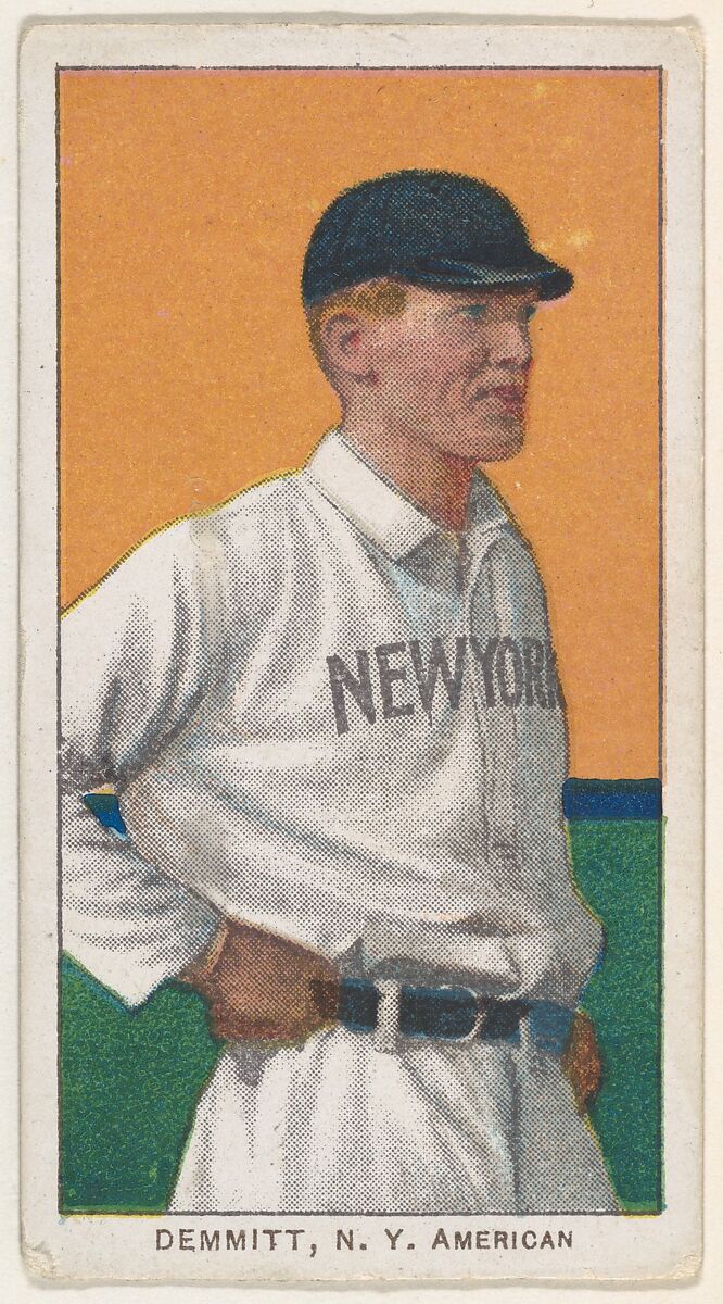 Demmitt, New York, American League, from the White Border series (T206) for the American Tobacco Company, Issued by American Tobacco Company, Commercial lithograph