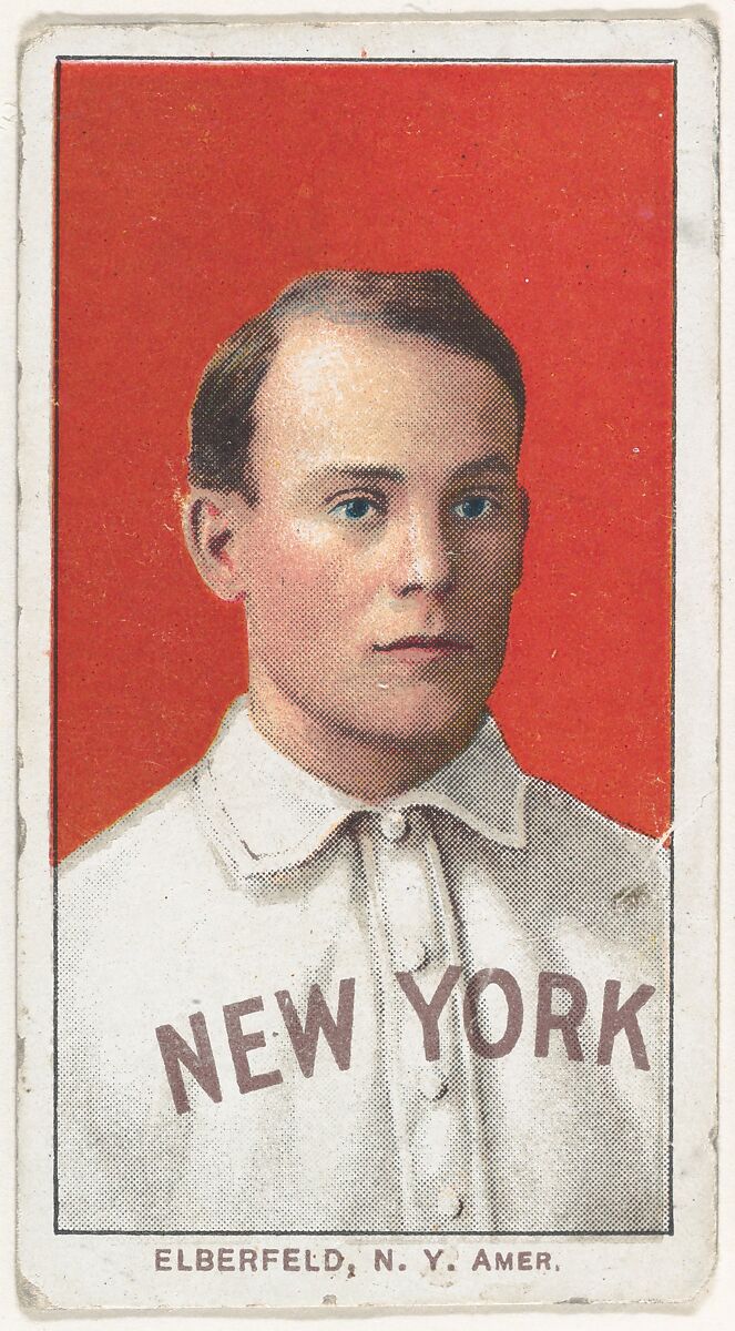 Elberfeld, New York, American League, from the White Border series (T206) for the American Tobacco Company, Issued by American Tobacco Company, Commercial lithograph