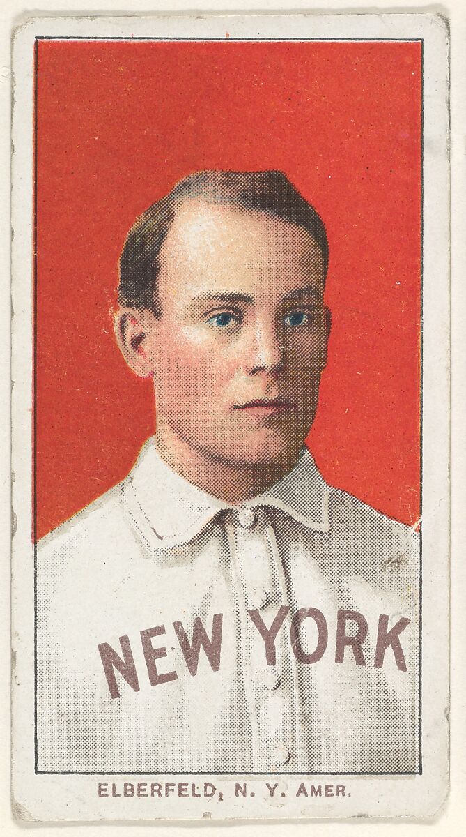 Elberfeld, New York, American League, from the White Border series (T206) for the American Tobacco Company, Issued by American Tobacco Company, Commercial lithograph 