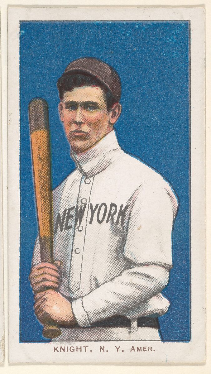 Knight, New York, American League, from the White Border series (T206) for the American Tobacco Company, Issued by American Tobacco Company, Commercial color lithograph 