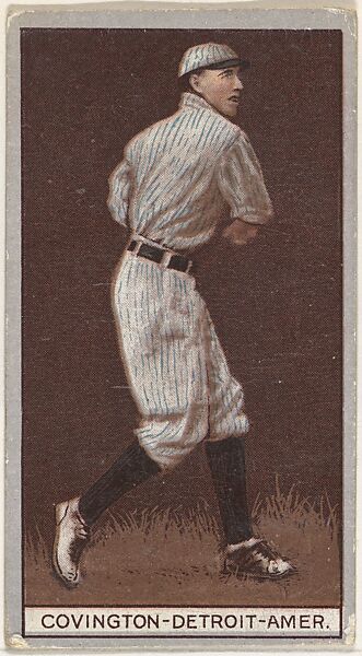 Covington, Detroit, American League, from the Brown Background series (T207) for the American Tobacco Company, Issued by American Tobacco Company, Commercial lithograph