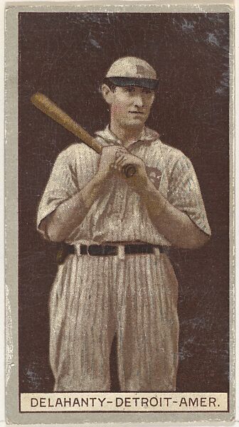 Delahanty, Detroit, American League, from the Brown Background series (T207) for the American Tobacco Company, Issued by American Tobacco Company, Commercial lithograph
