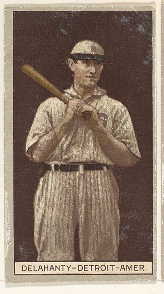 Delahanty, Detroit, American League, from the Brown Background series (T207) for the American Tobacco Company, Issued by American Tobacco Company, Commercial lithograph 