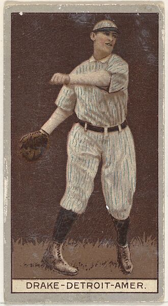 Drake, Detroit, American League, from the Brown Background series (T207) for the American Tobacco Company, Issued by American Tobacco Company, Commercial lithograph