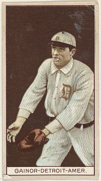 Gainor, Detroit, American League, from the Brown Background series (T207) for the American Tobacco Company, Issued by American Tobacco Company, Commercial lithograph