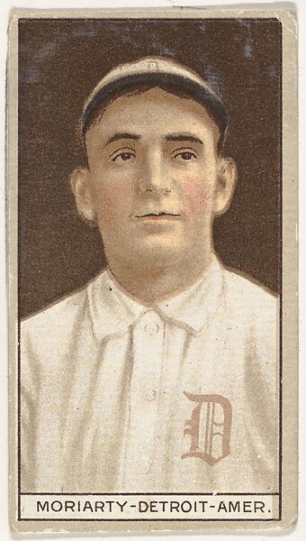 Moriarty, Detroit, American League, from the Brown Background series (T207) for the American Tobacco Company, Issued by American Tobacco Company, Commercial lithograph