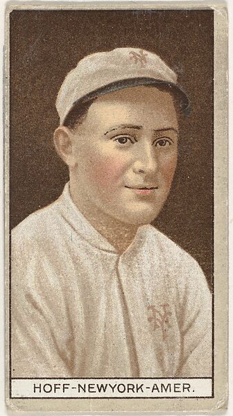 Hoff, New York, American League, from the Brown Background series (T207) for the American Tobacco Company, Issued by American Tobacco Company, Commercial lithograph