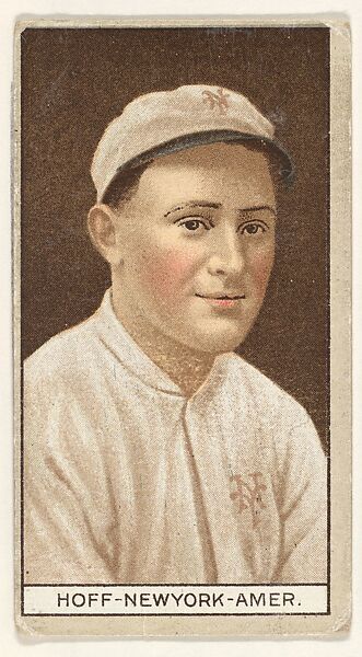 Hoff, New York, American League, from the Brown Background series (T207) for the American Tobacco Company, Issued by American Tobacco Company, Commercial lithograph 