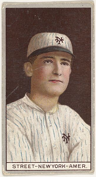 Street, New York, American League, from the Brown Background series (T207) for the American Tobacco Company, Issued by American Tobacco Company, Commercial lithograph