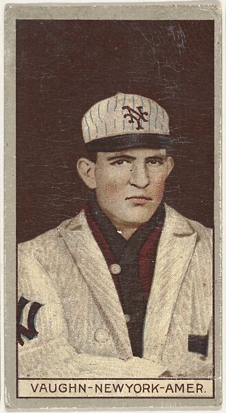 Vaughn, New York, American League, from the Brown Background series (T207) for the American Tobacco Company, Issued by American Tobacco Company, Commercial lithograph